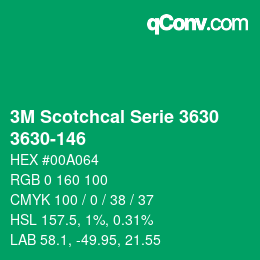 Farbcode: 3M Scotchcal Serie 3630 - 3630-146 | qconv.com