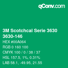 Farbcode: 3M Scotchcal Serie 3630 - 3630-146 | qconv.com