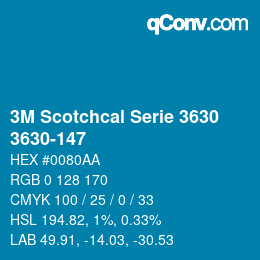 Farbcode: 3M Scotchcal Serie 3630 - 3630-147 | qconv.com