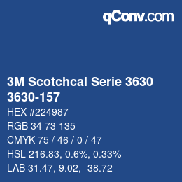 Farbcode: 3M Scotchcal Serie 3630 - 3630-157 | qconv.com