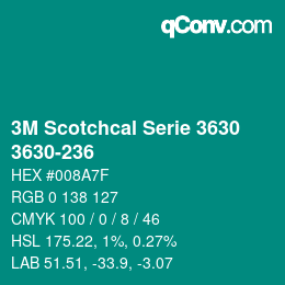 Farbcode: 3M Scotchcal Serie 3630 - 3630-236 | qconv.com