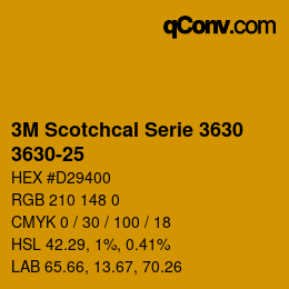 Farbcode: 3M Scotchcal Serie 3630 - 3630-25 | qconv.com