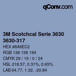 Farbcode: 3M Scotchcal Serie 3630 - 3630-317 | qconv.com