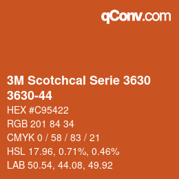 カラーコード: 3M Scotchcal Serie 3630 - 3630-44 | qconv.com