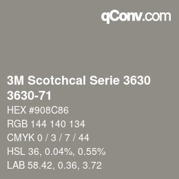 Farbcode: 3M Scotchcal Serie 3630 - 3630-71 | qconv.com