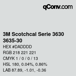 Código de color: 3M Scotchcal Serie 3630 - 3635-30 | qconv.com