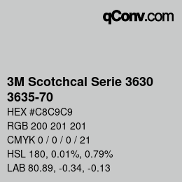 Código de color: 3M Scotchcal Serie 3630 - 3635-70 | qconv.com