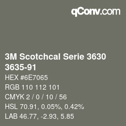 Farbcode: 3M Scotchcal Serie 3630 - 3635-91 | qconv.com