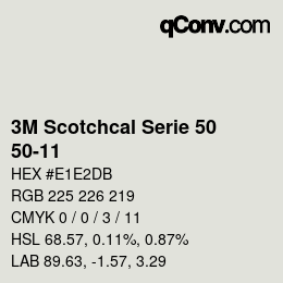 Código de color: 3M Scotchcal Serie 50 - 50-11 | qconv.com