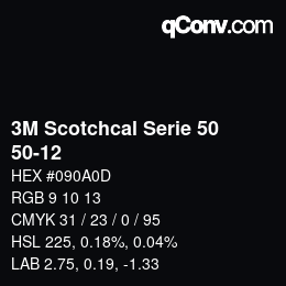 Código de color: 3M Scotchcal Serie 50 - 50-12 | qconv.com