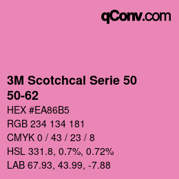 カラーコード: 3M Scotchcal Serie 50 - 50-62 | qconv.com