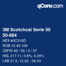 Farbcode: 3M Scotchcal Serie 50 - 50-884 | qconv.com