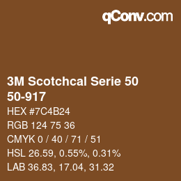 Código de color: 3M Scotchcal Serie 50 - 50-917 | qconv.com