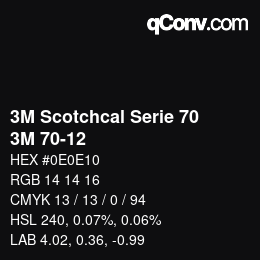 Farbcode: 3M Scotchcal Serie 70 - 3M 70-12 | qconv.com