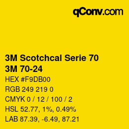 カラーコード: 3M Scotchcal Serie 70 - 3M 70-24 | qconv.com