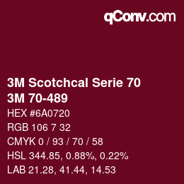 Código de color: 3M Scotchcal Serie 70 - 3M 70-489 | qconv.com