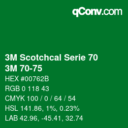 Farbcode: 3M Scotchcal Serie 70 - 3M 70-75 | qconv.com