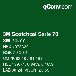 Farbcode: 3M Scotchcal Serie 70 - 3M 70-77 | qconv.com