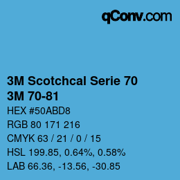 Farbcode: 3M Scotchcal Serie 70 - 3M 70-81 | qconv.com