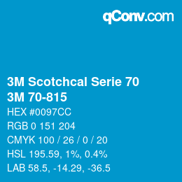 Farbcode: 3M Scotchcal Serie 70 - 3M 70-815 | qconv.com