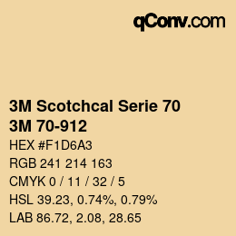 Farbcode: 3M Scotchcal Serie 70 - 3M 70-912 | qconv.com