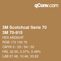 カラーコード: 3M Scotchcal Serie 70 - 3M 70-915 | qconv.com