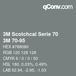 カラーコード: 3M Scotchcal Serie 70 - 3M 70-95 | qconv.com