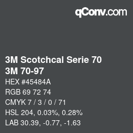 カラーコード: 3M Scotchcal Serie 70 - 3M 70-97 | qconv.com