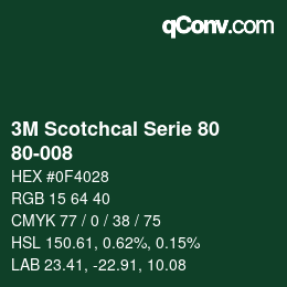 Code couleur: 3M Scotchcal Serie 80 - 80-008 | qconv.com