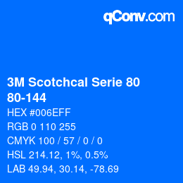 Código de color: 3M Scotchcal Serie 80 - 80-144 | qconv.com