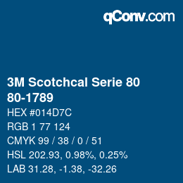 Código de color: 3M Scotchcal Serie 80 - 80-1789 | qconv.com