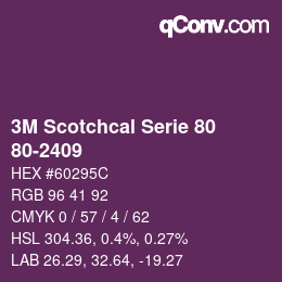 Código de color: 3M Scotchcal Serie 80 - 80-2409 | qconv.com