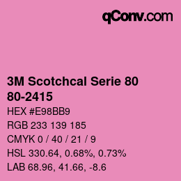 Código de color: 3M Scotchcal Serie 80 - 80-2415 | qconv.com