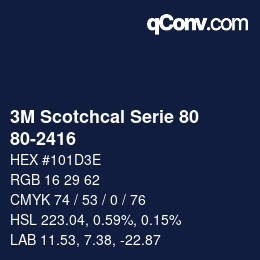 Código de color: 3M Scotchcal Serie 80 - 80-2416 | qconv.com