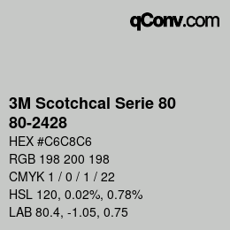 Código de color: 3M Scotchcal Serie 80 - 80-2428 | qconv.com