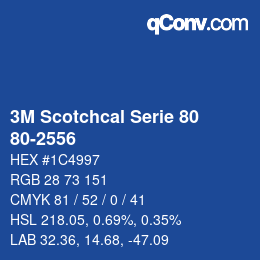 Código de color: 3M Scotchcal Serie 80 - 80-2556 | qconv.com