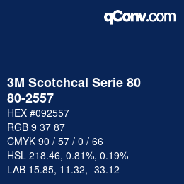 Código de color: 3M Scotchcal Serie 80 - 80-2557 | qconv.com