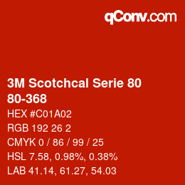 Código de color: 3M Scotchcal Serie 80 - 80-368 | qconv.com