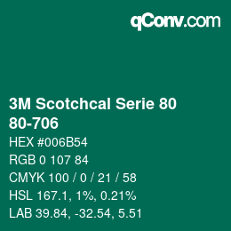 Farbcode: 3M Scotchcal Serie 80 - 80-706 | qconv.com