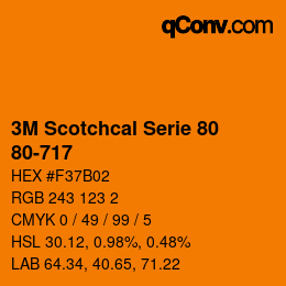 Código de color: 3M Scotchcal Serie 80 - 80-717 | qconv.com