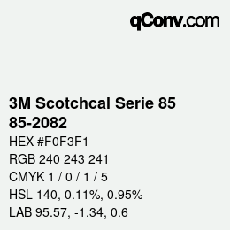 Código de color: 3M Scotchcal Serie 85 - 85-2082 | qconv.com