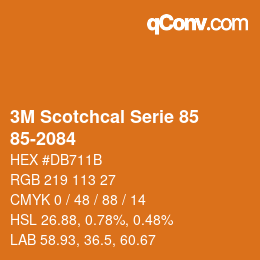 Código de color: 3M Scotchcal Serie 85 - 85-2084 | qconv.com