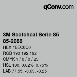 カラーコード: 3M Scotchcal Serie 85 - 85-2088 | qconv.com