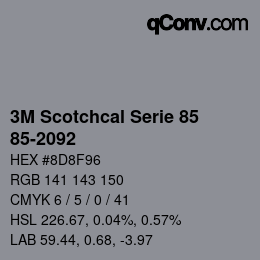 Código de color: 3M Scotchcal Serie 85 - 85-2092 | qconv.com