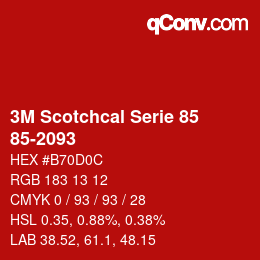 Código de color: 3M Scotchcal Serie 85 - 85-2093 | qconv.com