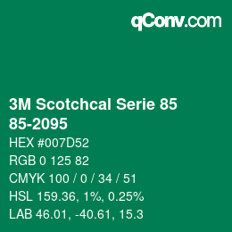 Farbcode: 3M Scotchcal Serie 85 - 85-2095 | qconv.com