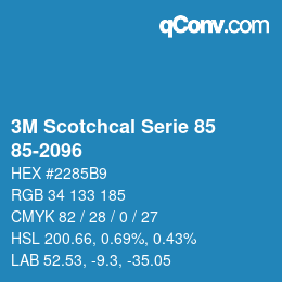 Código de color: 3M Scotchcal Serie 85 - 85-2096 | qconv.com