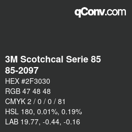 Código de color: 3M Scotchcal Serie 85 - 85-2097 | qconv.com