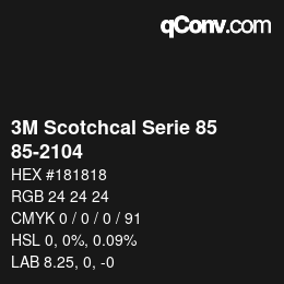 Código de color: 3M Scotchcal Serie 85 - 85-2104 | qconv.com