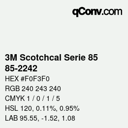 Código de color: 3M Scotchcal Serie 85 - 85-2242 | qconv.com